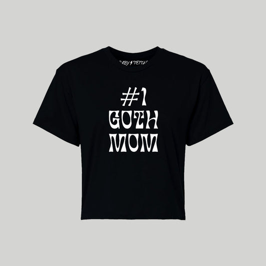 #1 Goth Mom Cropped Tee - Baby Teith
