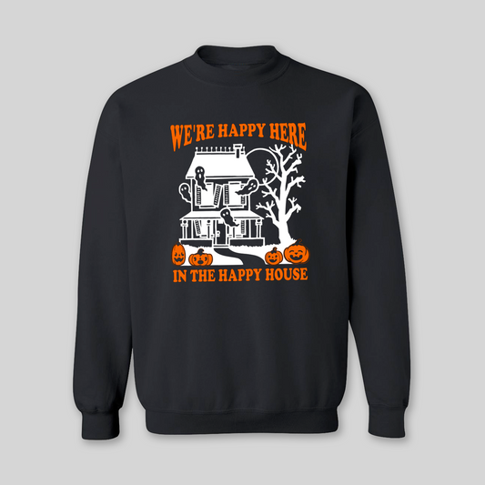 Happy Haunted House Sweatshirt for Adults - Baby Teith