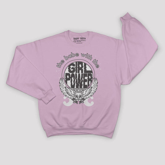 "Babe With The Power" Fleece Sweatshirt for Kids - Baby Teith