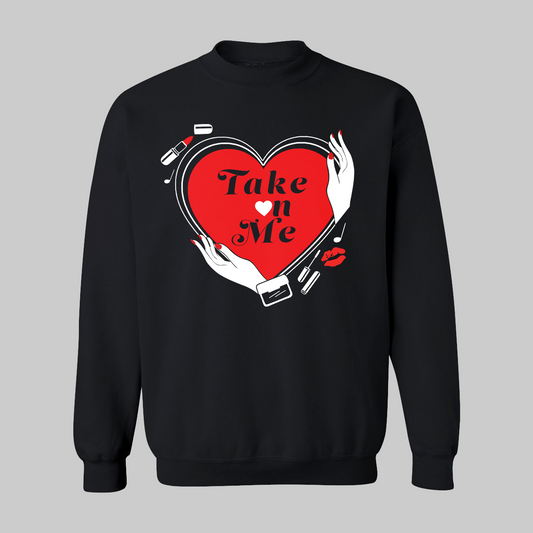 Take on Me Unisex Sweatshirt for Adults - Baby Teith