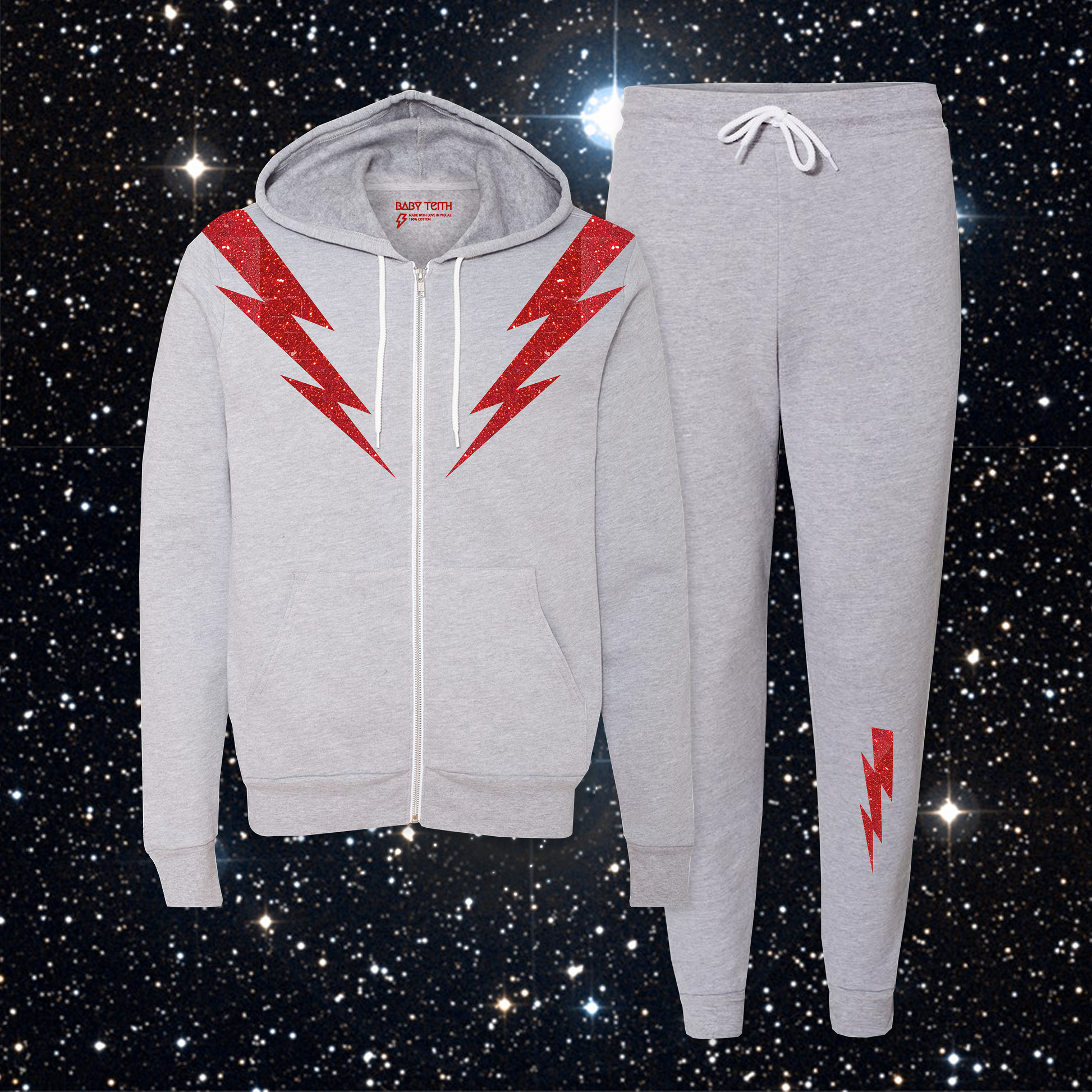 Cosmic Track Suit - Heather Grey - Baby Teith