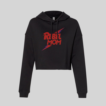 Rebel Mom Black Cropped Hoodie - Baby Teith