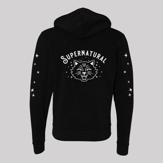 Supernatural Cat Unisex Zip-Up Hoodie - Baby Teith
