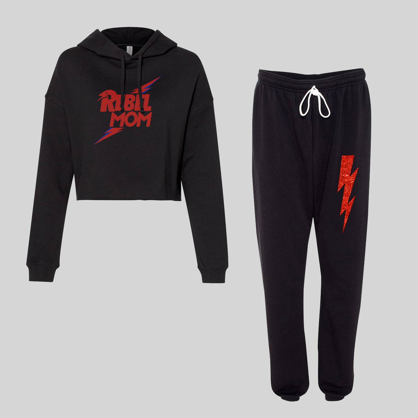 Cropped Rebel Mom Track Suit - Baby Teith
