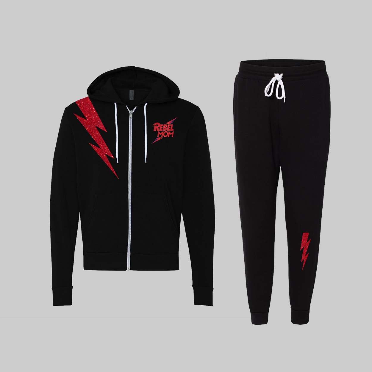 Glitter Rebel Mom Track Suit - Baby Teith