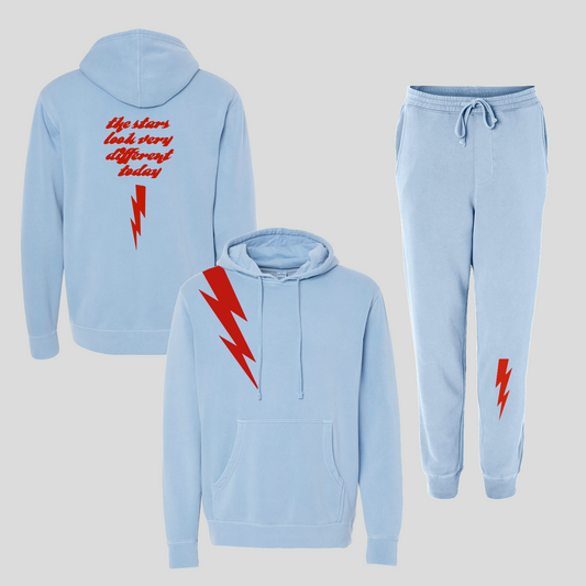 The Stars Look Different Track Suit - Pigment Dyed Slate Blue - Baby Teith