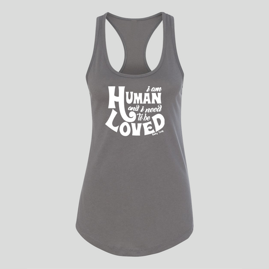 I Am Human Racerback Tank - Baby Teith