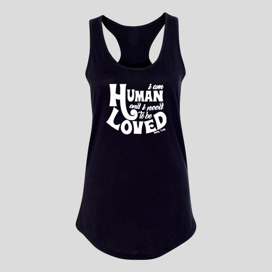 I Am Human Racerback Tank - Baby Teith