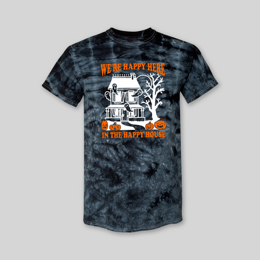 Happy Haunted House Tie Dye Tee - Baby Teith