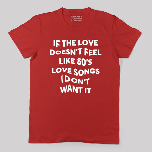 80's Love Songs Unisex Tee for Adults - Baby Teith