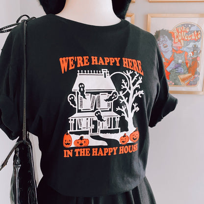 Happy Haunted House Halloween Unisex Tee for Adults - Baby Teith
