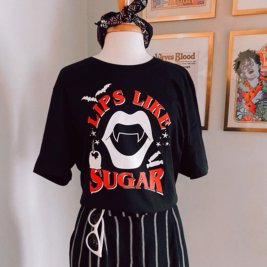 Lips Like Sugar Halloween Unisex Tee for Adults - Baby Teith