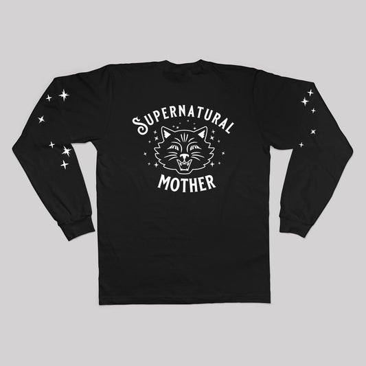 Supernatural Mother Cat Long Sleeve Tee - Back Print - Baby Teith