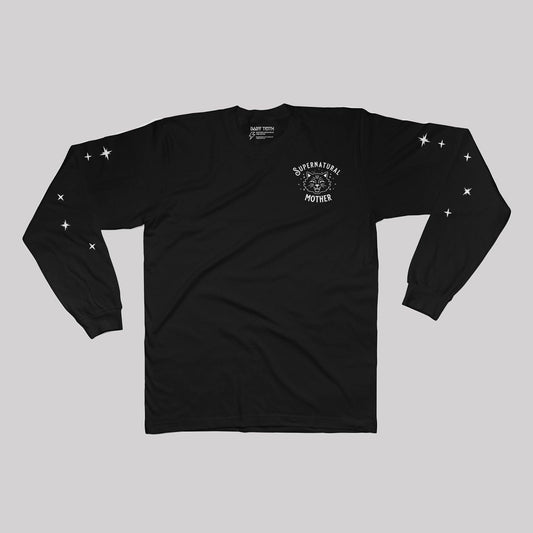 Supernatural Mother Cat Long Sleeve Tee - Back Print - Baby Teith