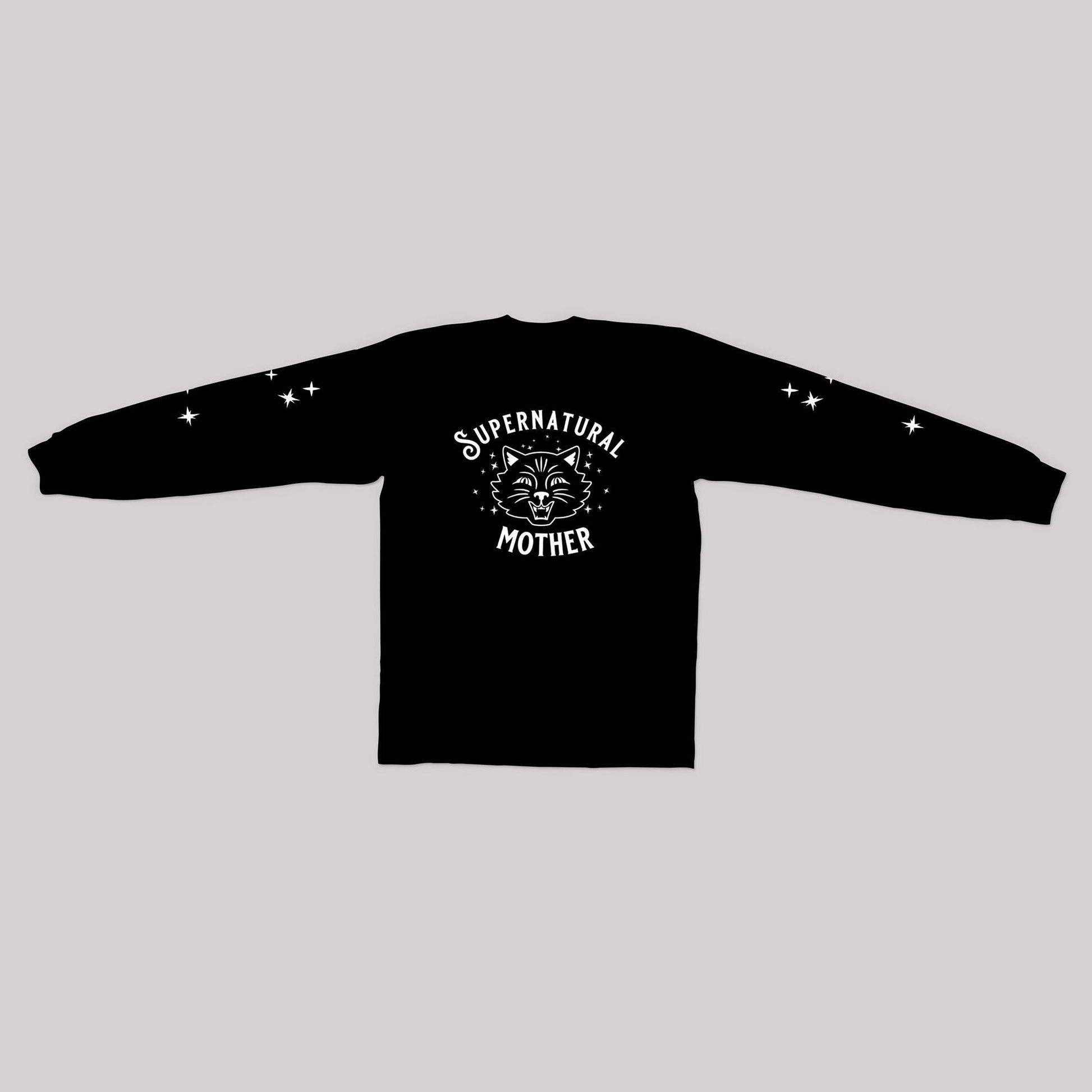 Supernatural Mother Cat Long Sleeve Tee - Back Print - Baby Teith