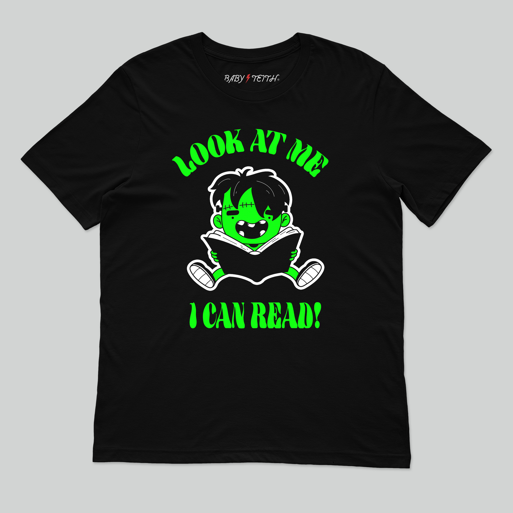 Lil Frankenstein Unisex Tee for Adults - Baby Teith