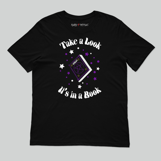Take a Look It's in a Book Unisex Tee for Adults - Baby Teith