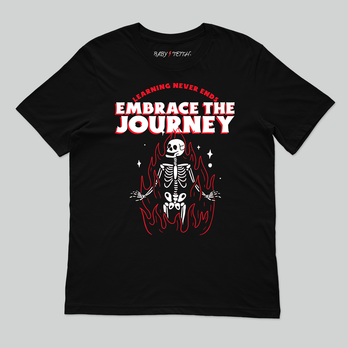 Learning is a Journey Skeleton Unisex Tee for Adults