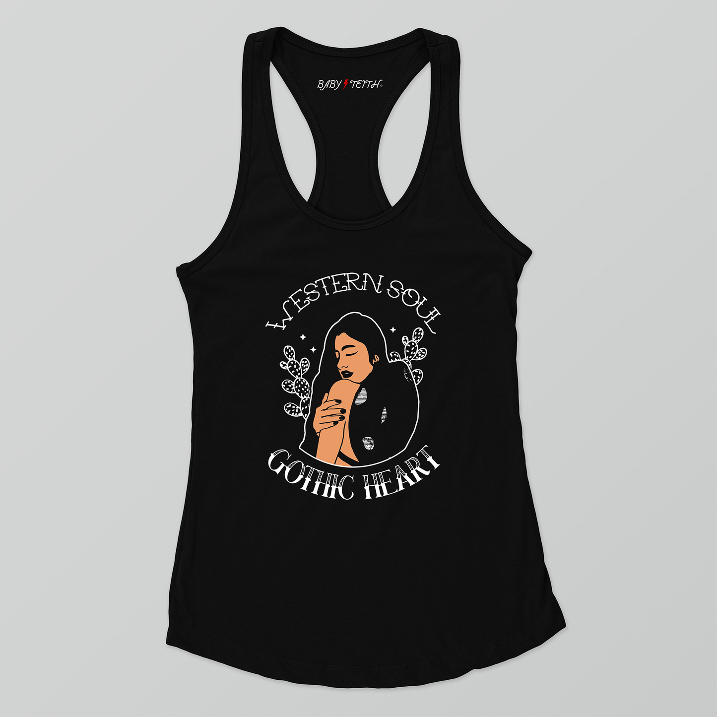 Western Soul Gothic Heart Racerback Tank