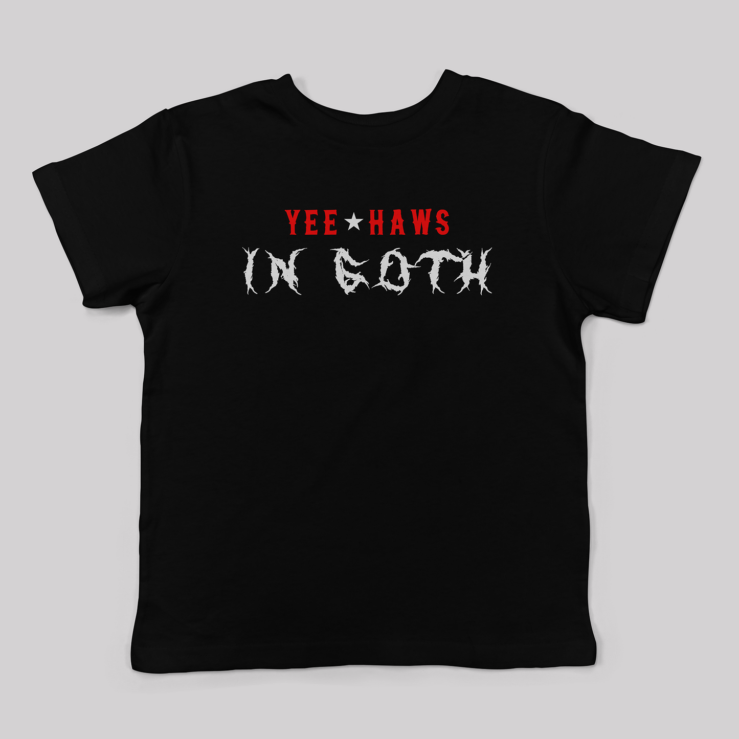 Yee Haws in Goth Tee for Kids