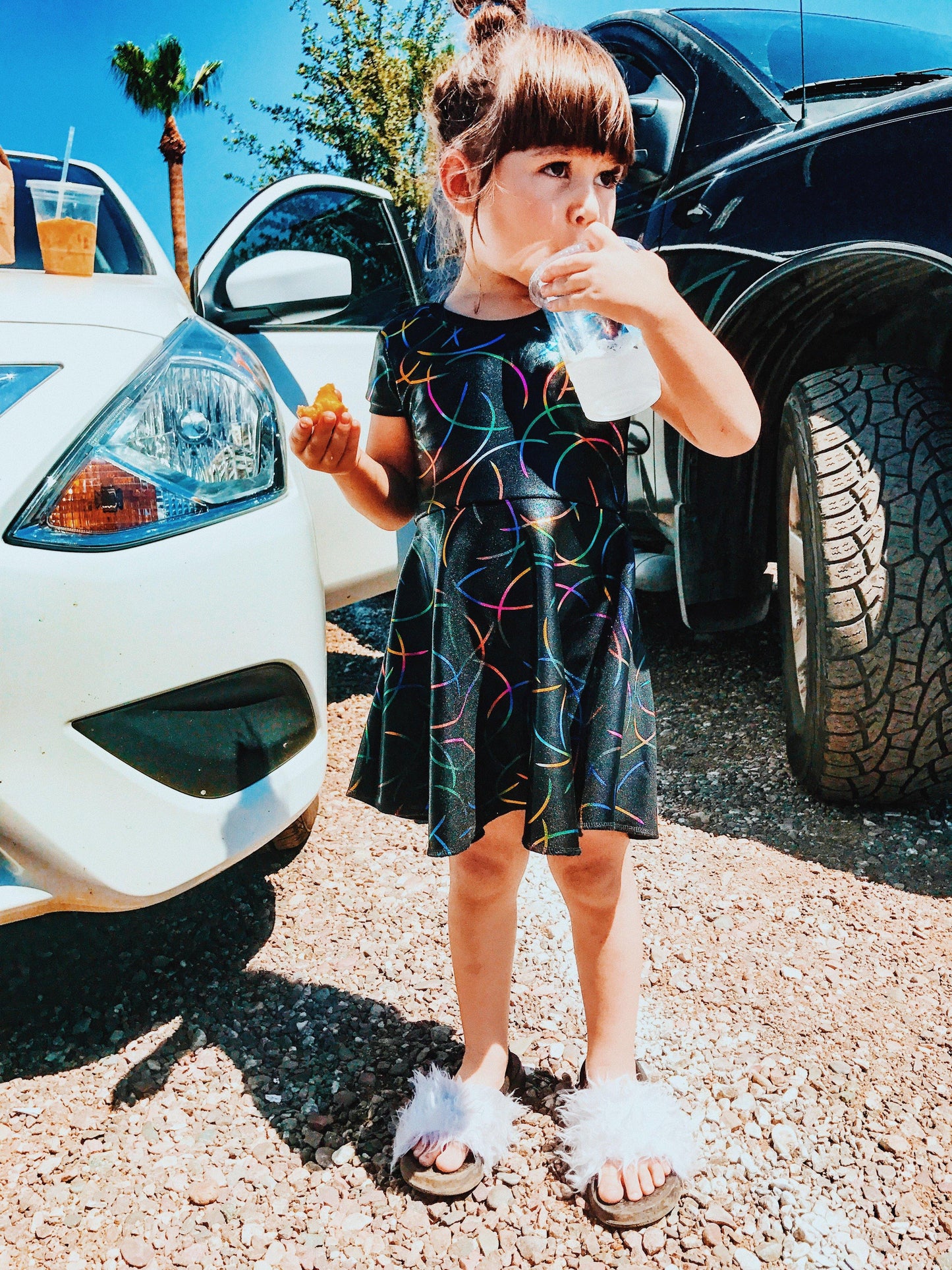 Chromatic Rainbow Skater Dress - Baby Teith