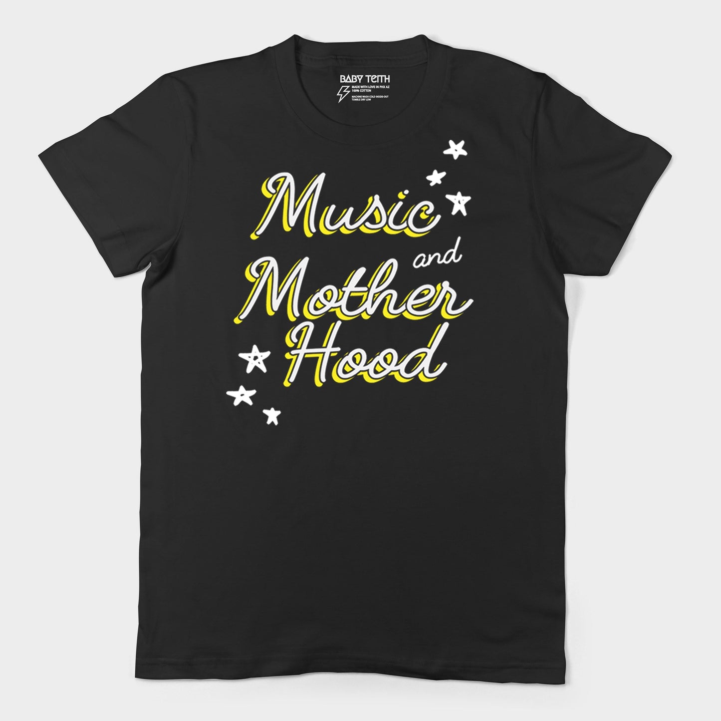 Music and Motherhood Tee - Front Print - Baby Teith